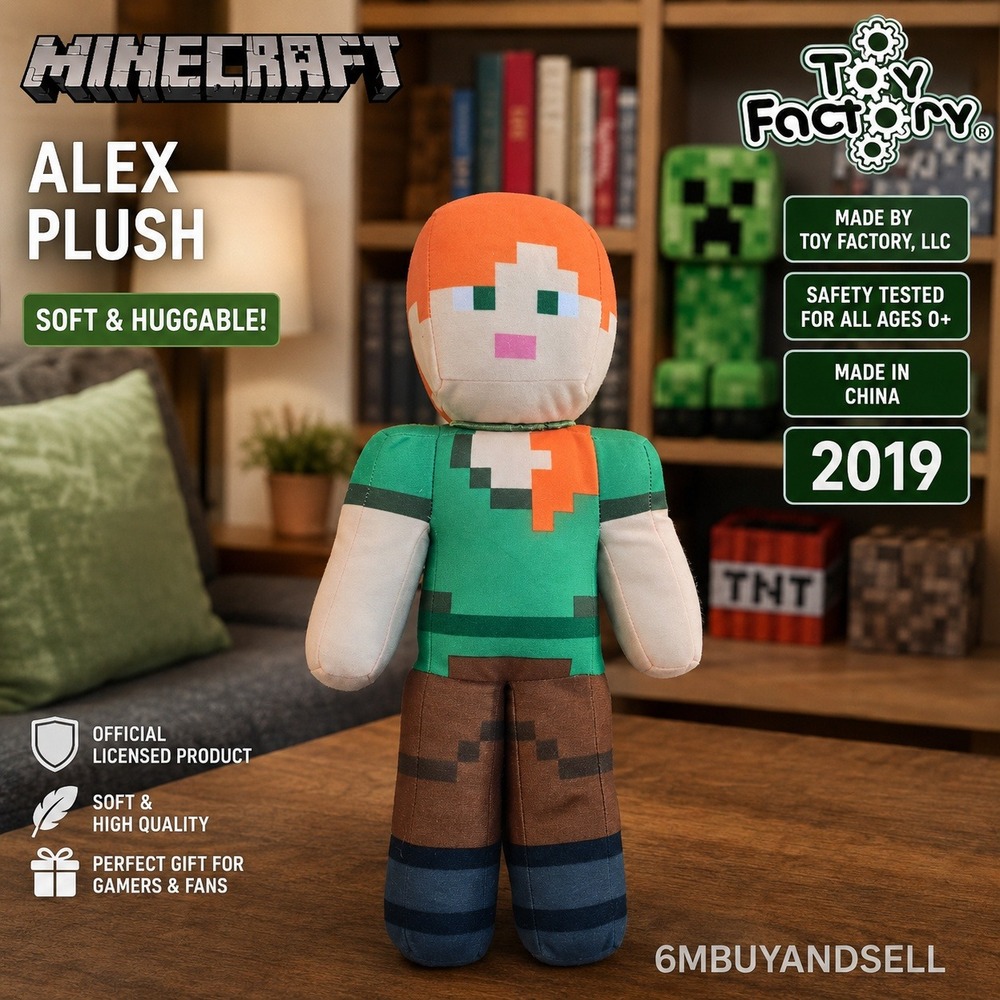 Minecraft Alex Plush Toy Factory Stuffed Character Figure 2019 Gamer Gift